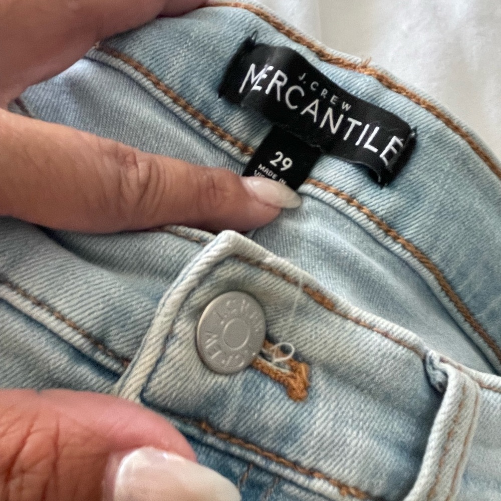 J crew soft skinny light denim jeans